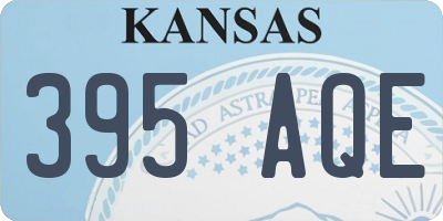 KS license plate 395AQE