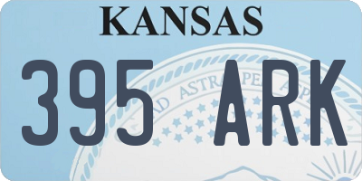 KS license plate 395ARK
