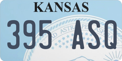 KS license plate 395ASQ