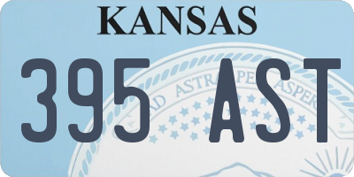 KS license plate 395AST