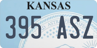 KS license plate 395ASZ