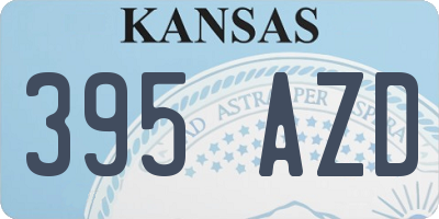 KS license plate 395AZD