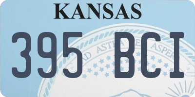 KS license plate 395BCI