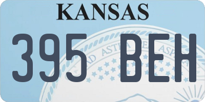 KS license plate 395BEH