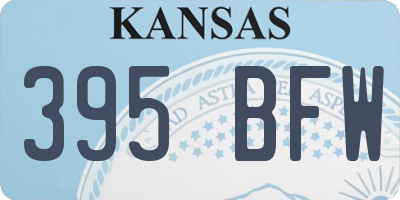 KS license plate 395BFW