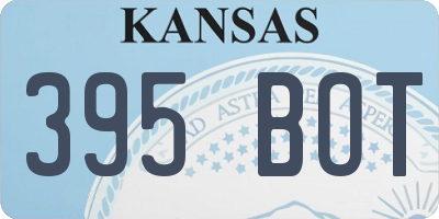 KS license plate 395BOT