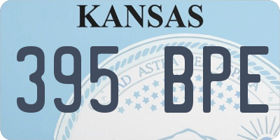 KS license plate 395BPE