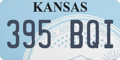 KS license plate 395BQI
