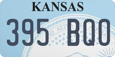 KS license plate 395BQO