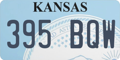 KS license plate 395BQW