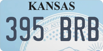 KS license plate 395BRB