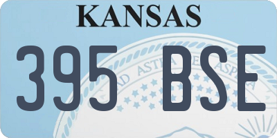 KS license plate 395BSE