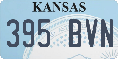 KS license plate 395BVN