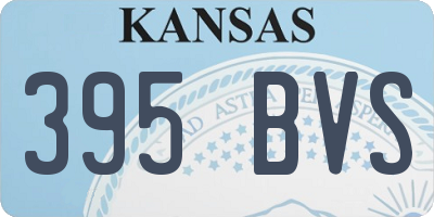 KS license plate 395BVS