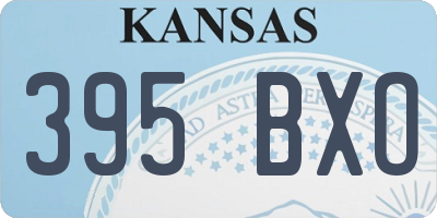 KS license plate 395BXO