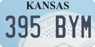 KS license plate 395BYM