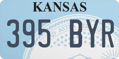 KS license plate 395BYR