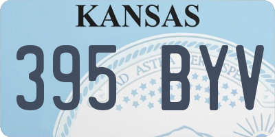 KS license plate 395BYV