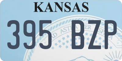 KS license plate 395BZP