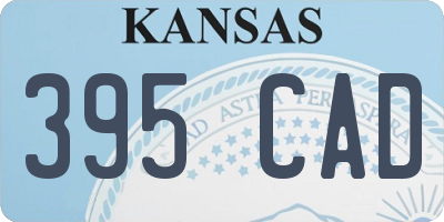 KS license plate 395CAD