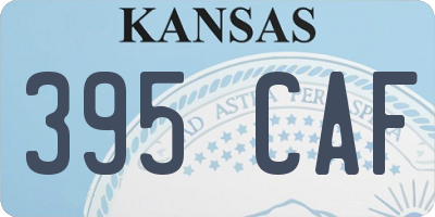 KS license plate 395CAF