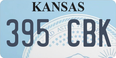 KS license plate 395CBK