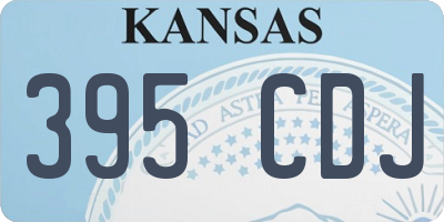KS license plate 395CDJ