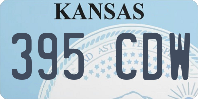 KS license plate 395CDW