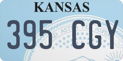 KS license plate 395CGY