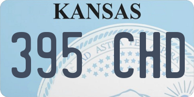 KS license plate 395CHD