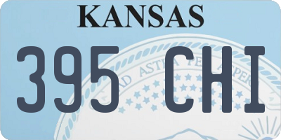 KS license plate 395CHI