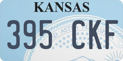 KS license plate 395CKF