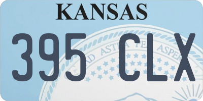 KS license plate 395CLX
