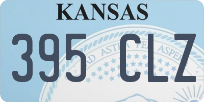 KS license plate 395CLZ