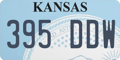 KS license plate 395DDW