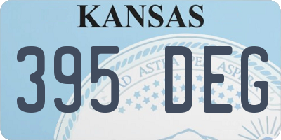 KS license plate 395DEG
