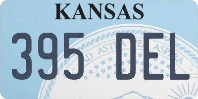 KS license plate 395DEL