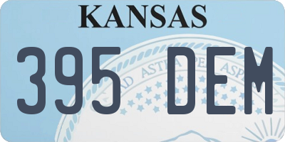 KS license plate 395DEM