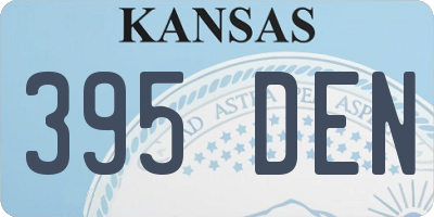 KS license plate 395DEN