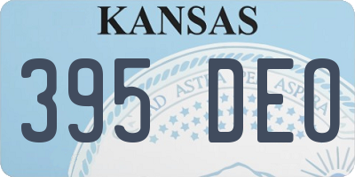 KS license plate 395DEO