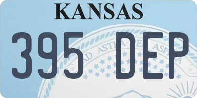 KS license plate 395DEP