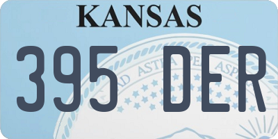 KS license plate 395DER