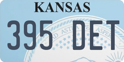 KS license plate 395DET