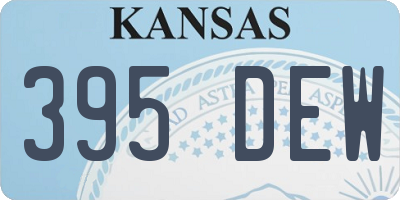KS license plate 395DEW