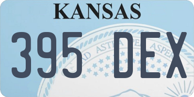KS license plate 395DEX