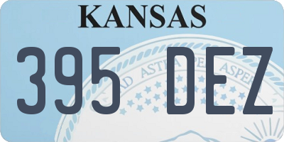 KS license plate 395DEZ