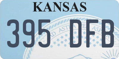 KS license plate 395DFB