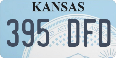 KS license plate 395DFD