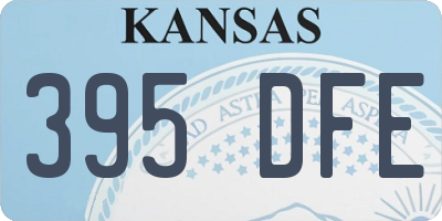 KS license plate 395DFE