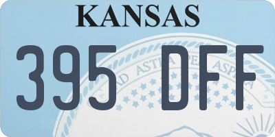 KS license plate 395DFF